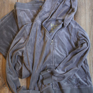 Victoria's Secret Plush Hooded Velvet Lounge Suit